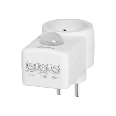 Zásuvka 230V s PIR detektorom pohybu, 1200W