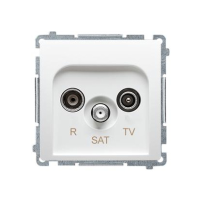 Zásuvka RTV-SAT Simon Basic koncová modul 1dB biela