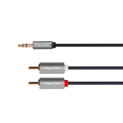 Kábel Jack 3,5mm - RCA 2x, 1,8m Kruger&Matz Basic