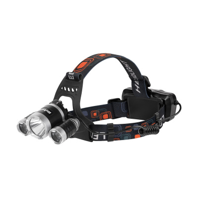 LED nabijateľná čelovka 10W+ 2x 3W Rebel