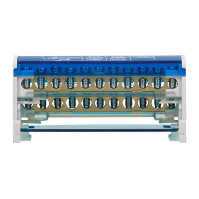 Svorkovnica na DIN lištu 2 radová 11 PIN 7x6mm + 4x16mm
