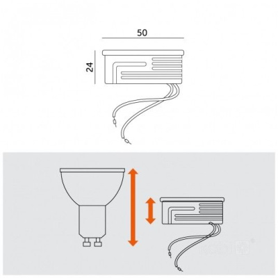 LED žiarovka INSERT 6,5W 4000K 230V