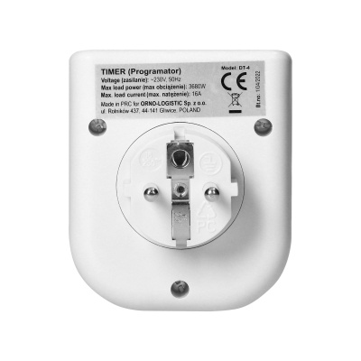 Digitálna časovacia zásuvka s LCD, 230V, 3680W