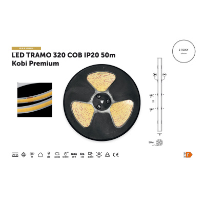 LED pás COB 4000K 24V 50m  IP20 TRAMO Kobi