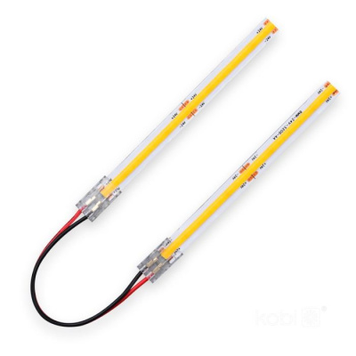 Spojka na prepojenie 8 mm COB LED pásov s káblom 10 cm Kobi