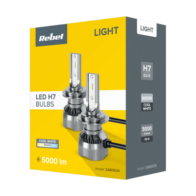 LED žiarovka do auta H7 6000K REBEL