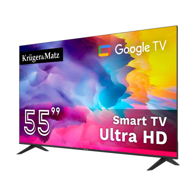 Televízor Kruger&Matz 55" (140cm)UHD Google TV H.265 DVB-S2/T2/C