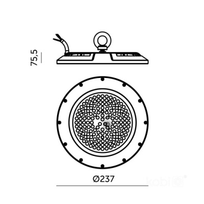 Závesné LED svietidlo GRAZA IP65 100W