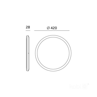 Stropné LED svietidlo NIVERA CIRCLE 32W 3CCT IP54 Premium čierne