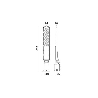 Pouličné LED svietidlo CYOTO 100W 4000K KOBI senzor súmraku