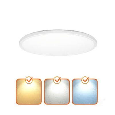 Stropné LED svietidlo NIVERA CIRCLE 12W 3CCT IP54 senzor biele