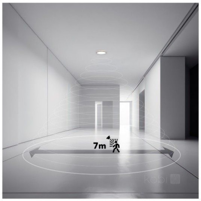 Stropné Led svietidlo NIVERA CIRCLE 12W 3CCT IP54 senzor čierne