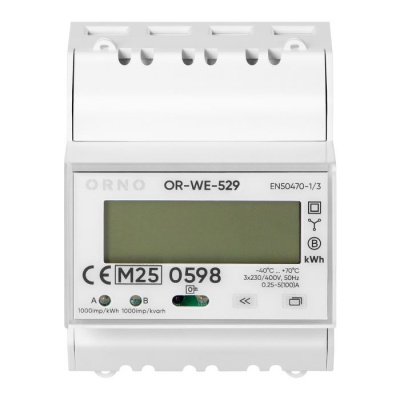 Elektromer OR-WE-529 3-fázový, LCD, MID, 100A, DIN, RS-485 port