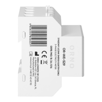 Elektromer OR-WE-529 3-fázový, LCD, MID, 100A, DIN, RS-485 port