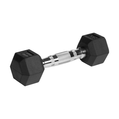 Liatinové pogumované činky HEX 2x2 kg REBEL ACTIVE