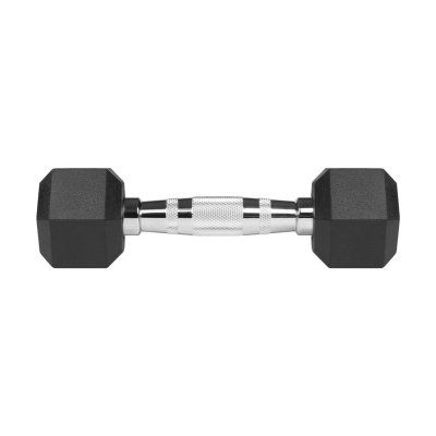 Liatinové pogumované činky HEX 2x2 kg REBEL ACTIVE