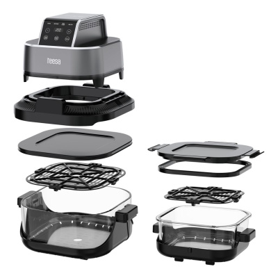 Teplovzdušná beztuková fritéza TEESA GLASS AIR FRYER 4L, 1,5 L