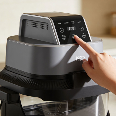 Teplovzdušná beztuková fritéza TEESA GLASS AIR FRYER 4L, 1,5 L