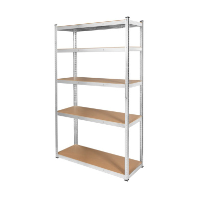 Kovový úložný regál 205x120x45 strieborný Rebel