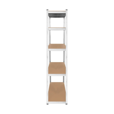 Kovový úložný regál 205x120x45 strieborný Rebel