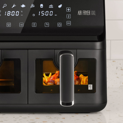 Teplovzdušná fritéza TEESA AIR FRYER DUAL POT XXL 8L 2700W