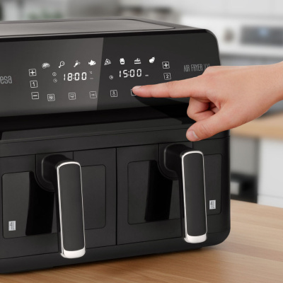 Teplovzdušná fritéza TEESA AIR FRYER DUAL POT XXL 8L 2700W