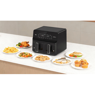 Teplovzdušná fritéza TEESA AIR FRYER DUAL POT XXL 8L 2700W
