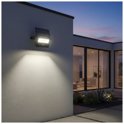 Solárny LED reflektor, 20W, 4000K. detektor pohybu, 3CCT, IP54