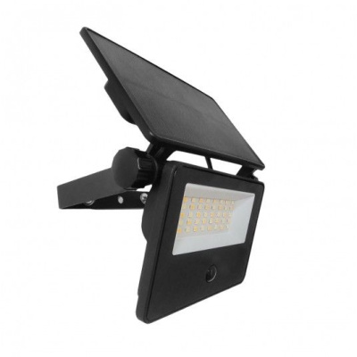 Solárny LED reflektor, 20W, 4000K. detektor pohybu, 3CCT, IP54