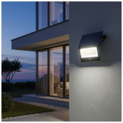 Solárny LED reflektor, 30W, 4000K. detektor pohybu, 3CCT, IP54