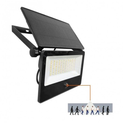 Solárny LED reflektor, 30W, 4000K. detektor pohybu, 3CCT, IP54