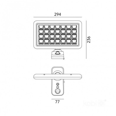 Solárne LED svietidlo 15W 2CCT PHOENIX