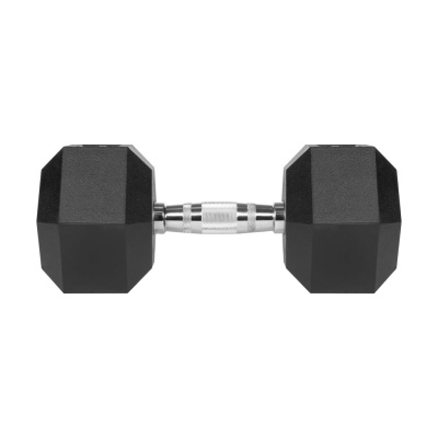 Liatinové pogumované činky HEX 17.5 kg REBEL ACTIVE