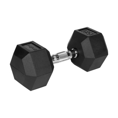 Liatinové pogumované činky HEX 2x15 kg REBEL ACTIVE