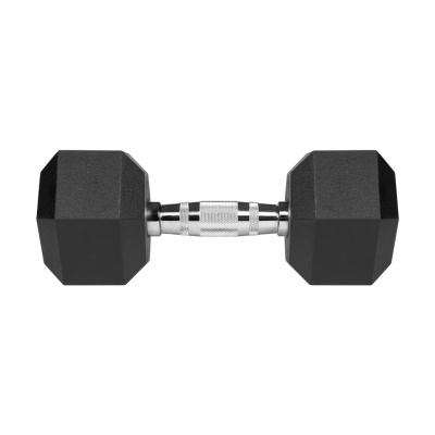 Liatinové pogumované činky HEX 2x10 kg REBEL ACTIVE