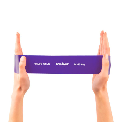 Sada odporových gúm Mini Band L | 5 ks | 2,3–18,2 kg | fialová