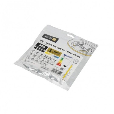 LED pás COB 6500K IP65 5m 12V 320 LED TRAMO