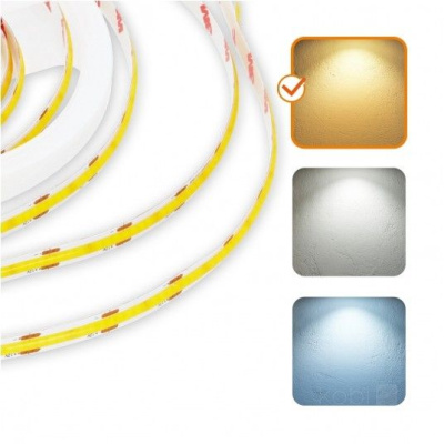 LED pás COB 3000K IP20 5m 12V 320 LED TRAMO