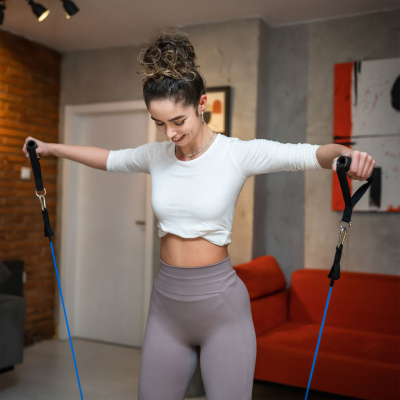 Odporové gumy na cvičenie Rebel Active (Sada 5-80 kg)