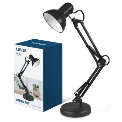 Stolná lampa AURIQ 1xE27 čierna