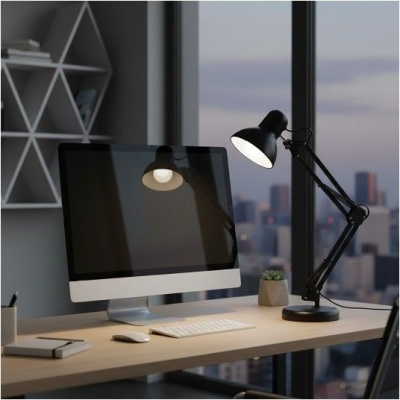 Stolná lampa AURIQ 1xE27 čierna