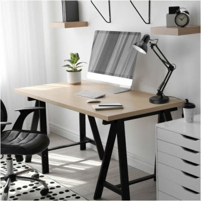 Stolná lampa AURIQ 1xE27 čierna
