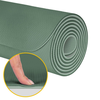 Gymnastická podložka | Zelená | TPE | 183 × 61 × 1 cm