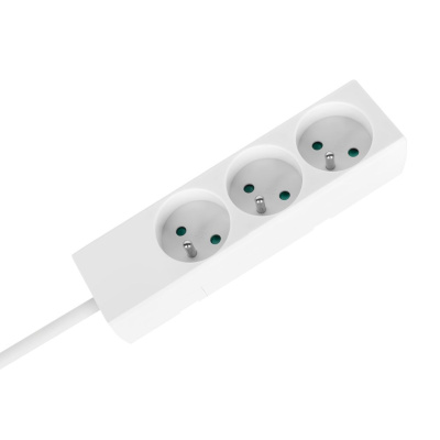 Predlžovací kábel 3 zásuvky, 2m, biely (3x1,5 mm2) REBEL