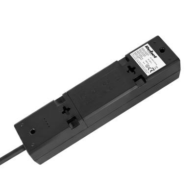 Predlžovací kábel s vypínačom 3 zásuvky, 2m, čierny (3x1,5 mm2)