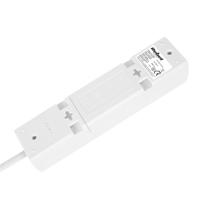 Predlžovací kábel s vypínačom 3 zásuvky, 2m, biely (3x1,5 mm2)