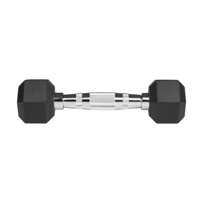 Liatinové pogumované činky HEX 2x1 kg REBEL ACTIVE
