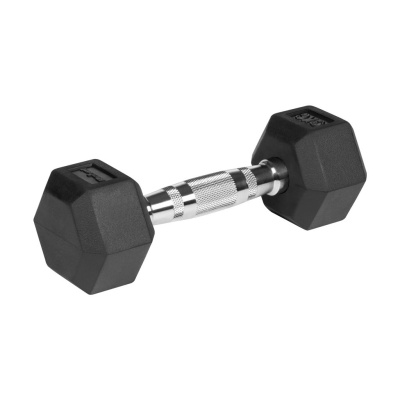 Liatinové pogumované činky HEX 2x3 kg REBEL ACTIVE