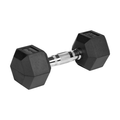 Liatinové pogumované činky HEX 2x7 kg REBEL ACTIVE