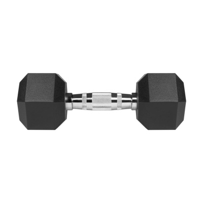 Liatinové pogumované činky HEX 2x7 kg REBEL ACTIVE